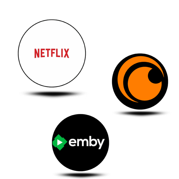 COMBO TRIO NETFLIX +EMBY +CRUNCHYROLL